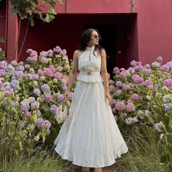 NWT ZARA ZARA NWT WOMAN SS25 PLEATED HALTER TOP OYSTER-WHITE | 0387/077 - Picture 7 of 15